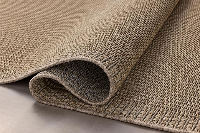 Loloi Chris Loves Julia Providence Collection PRC-02 Natural/Sand 6'-3" x 9'-2", .12" Pile Height, Indoor/Outdoor Area Rug