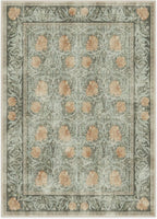 RUGGABLE x Morris & Co Washable Area Rug– Pimpernel Vintage Green 5x7, Stain-Resistant, Non-Slip – Medium Machine Washable Rugs for Living Room, Bedroom, Hallway, Entryway & Office–with Cushioned Pad