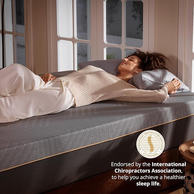 EGOHOME 12 Inch Cal King Memory Foam Mattress for Back Pain, Cooling Copper Gel Bed in a Box, Foam Made in USA, CertiPUR-US Certified, Therapeutic Medium Firm, 72x84x12 Black