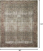 Loloi Amber Lewis Georgie Collection GER-07 Moss/Salmon 7'-6" x 9'-6", .19" Pile Height, Area Rug