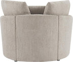 Studio Living® Beckett 48" Storage Chair, Modern Farmhouse, Pocket Coil Comfort, Easy Assembly, Chenille Fabric, Taupe