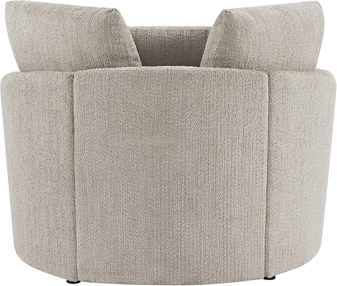 Studio Living® Beckett 48" Storage Chair, Modern Farmhouse, Pocket Coil Comfort, Easy Assembly, Chenille Fabric, Taupe