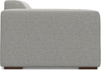 SIMPLIHOME Rex 3-Seater Modular Sofa in 100% Recycled Polyester Tightly Woven Performance Fabric, Pale Grey, 122-inches Wide, Handcrafted Modern-Style Couch for Living Room and Family Room