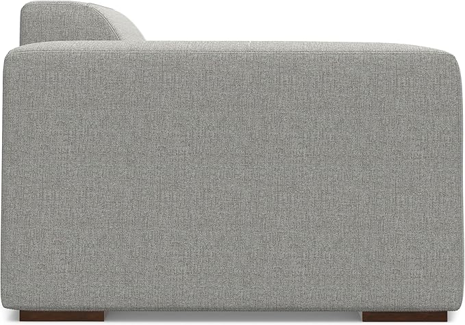 SIMPLIHOME Rex 3-Seater Modular Sofa in 100% Recycled Polyester Tightly Woven Performance Fabric, Pale Grey, 122-inches Wide, Handcrafted Modern-Style Couch for Living Room and Family Room