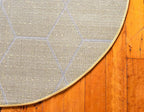 Unique Loom Trellis Frieze Collection Area Rug - Geometric (5' 1" Round Yellow/Ivory)