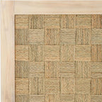 SAFAVIEH Home Collection Halvor Rattan Queen Size Headboard White Wash Frame & Natural Brown