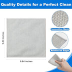 JOYMOOP Multipurpose Non-Scratch Wire Dishwashing Rag for Wet and Dry, Reusable Cleaning Cloths, Scrubbing Pads for Dishes, Glass, Stainless Steel - 5 Pack