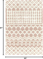 Livabliss Hapsburg Moroccan Shag Area Rug,5'3" x 7'3",Dusty Pink