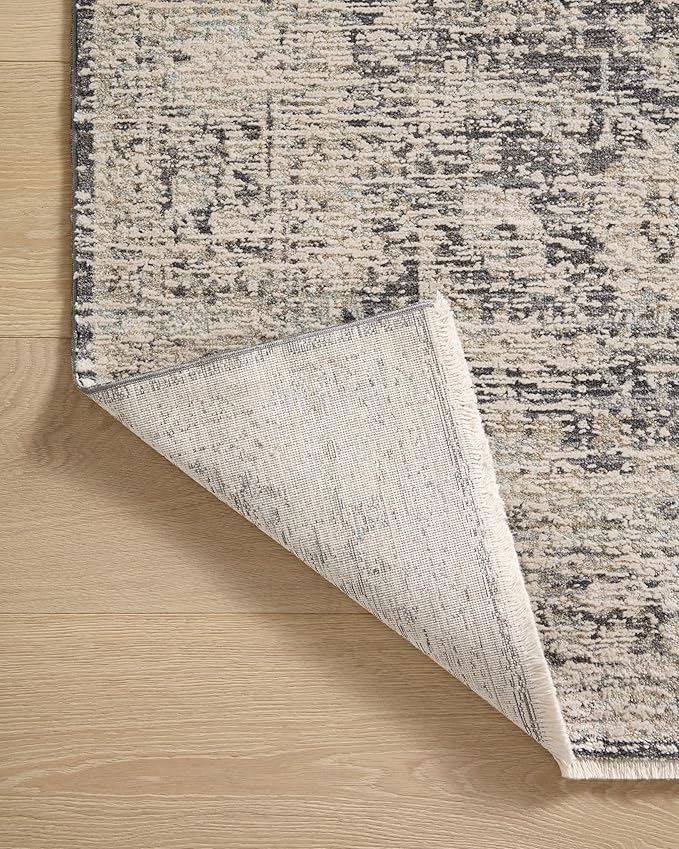 Loloi Amber Lewis Alie Collection ALE-05 Charcoal/Beige 7'-10" x 10', .13" Pile Height, Area Rug