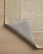 Loloi Chris Loves Julia Briggs Collection, Wheat & Ivory, 2'-3" x 3'-9" Accent Rug – Minimal Gritted Design Area Rugs for Living Room Bedroom Entryway & Hallway No Shed High Traffic Home Decor Rug