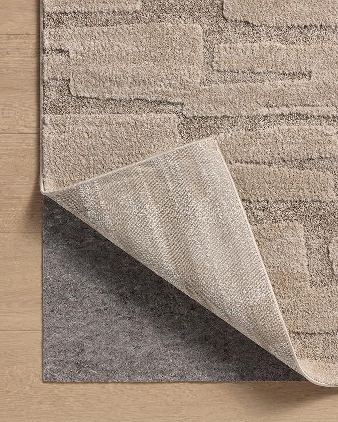 Loloi Amber Lewis Monty Collection MOT-04 Taupe/Beige 4'-0" x 6'-0", .50" Pile Height, Accent Rug