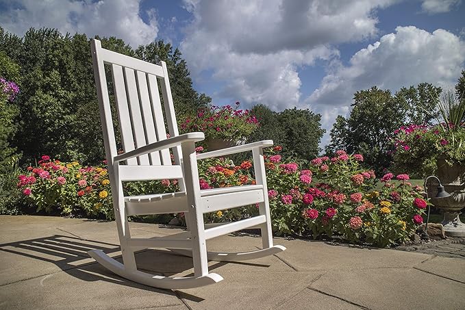 POLYWOOD® Vineyard Porch Rocking Chair (White)