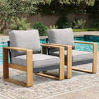LayinSun Aluminum Patio Furniture Set 2 Chair, Oversized Seat with Hight Back, Outdoor Conversation Sets for Porch, Balcony, Deck
