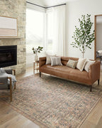 Loloi Angela Rose Aubrey Collection AUB-01 Navy/Multi 7'-6" x 7'-6", .19" Pile Height, Round Area Rug