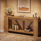 Tribesigns 70.9" Extra Long Entry Table, Farmhouse Wood Console Table with Storage, Modern Accent Sofa Table Behind Couch Foyer Tables for Entryway, Living Room, Entrance, Light Brown