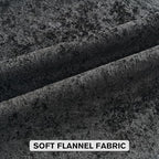 FUTEI Black Flannel Throw Pillow Covers 18x18 Inch Set of 2,Soft Dimensional Textured Cushion Cases,Modern Home Decor for Couch Living Room