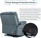 Oversized Zero Gravity Power Lift Recliner Chair for Elderly Adults Big Man Electric Lay Flat Recliner Triple Motor with Heat and Massage, Adjustable Seat Height, Arm Storage, Cup Holder