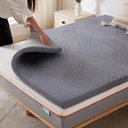 VECELO Gel Infused Memory Foam Mattress Topper Twin Size, 2 Inch Fresh Cooling Mattress Pad with Washable Cover for Twin Mattress, Pain Pressure Relieve Bed Topper, Breathable, Comfort