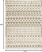 Livabliss Hapsburg Moroccan Shag Area Rug,9'3" x 12',Medium Brown