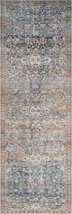 Loloi Chris Loves Julia Jules Collection JUL-06 Denim/Spice 7'-6'' x 9'-6'', .13" Pile Height, Area Rug