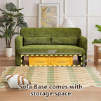 59" W Upgrade Lambswool Fabric Loveseat Sofa, Modern Love seat Couch, Solid and Easy to Install, Upholstered 2-Seater Couch for Bedroom, Apartment, Living Room