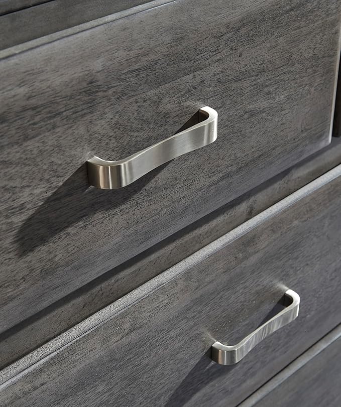 Signature Design by Ashley Caitbrook Contemporary 7 Drawer Dresser with Dovetail Construction, Weathered Gray