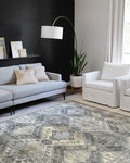 Loloi Skye Collection SKY-09 Graphite/Silver 8'-0" x 8'-0" Round Area Rug