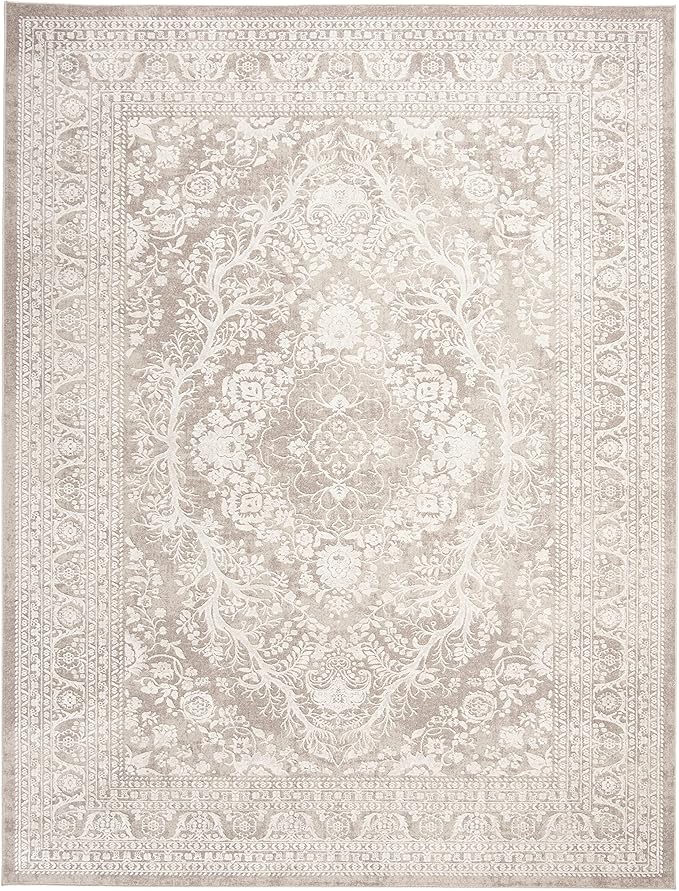SAFAVIEH Area Rug 11x15 - Reflection Collection - Large - Beige & Cream, Non-Shedding & Easy Cleaning, Ideal for Living Room, Bedroom, Dining Space (RFT668A)