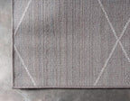 Unique Loom Trellis Frieze Collection Area Rug - Geometric (5' 1" x 8', Dark Gray/ Ivory)
