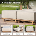 HERA'S HOUSE 8 Pieces Patio Furniture Set, 6 Sectional Outdoor Rattan Wicker Sofas with 2 Ottomans, All Weather Patio Conversation Set with 5.3" Widened Armrest, 10" Premium Ultra Thick Comfy Cushion