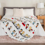 Berkshire Blanket VelvetLoft Cute Character Snoopy Plush Blanket, Peanuts Gang, Full/Queen 90 in x 90 in (Official Peanuts Product)