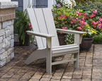 POLYWOOD Modern Curveback Adirondack Chair, Sunset Red - All-Weather Outdoor Patio Furniture - Heavy-Duty HDPE - Firepit Seating, Deck, Lawn, Garden, Beach, Pool, Dock