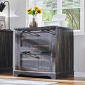 RedLemon File Cabinet with 2 Drawers, Farmhouse 30" Filing Cabinets with Hanging File Folders for A4/Letter/Legal Size Documents,Office Storage Cabinet for Study Room, Living Room (Dark Rustic Oak)