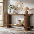 Tribesigns 71-Inch Long Console Table for Entryway, Wooden Sofa Table Behind Couch, for Living Room, Hallway, Foyer, Dark Brown