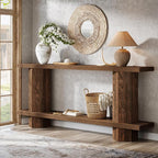 Tribesigns 71-Inch Long Console Table for Entryway, Wooden Sofa Table Behind Couch, for Living Room, Hallway, Foyer, Dark Brown