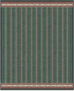 RUGGABLE x Morris & Co Machine Washable Christmas Area Rug– Fruit Stripe Spruce Green 8x10, Stain-Resistant, Non-Slip–Large Rugs for Living Room, Bedroom, Hallway, Entryway & Office–with Standard Pad