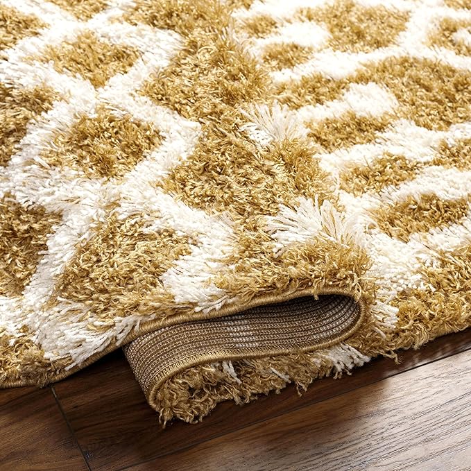 Livabliss Hapsburg Moroccan Shag Area Rug,7'10" x 10'3",Camel