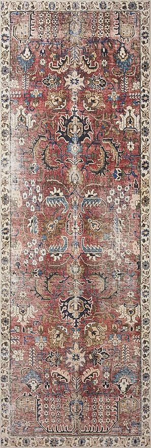 Loloi Chris Loves Julia Jules Collection JUL-01 Merlot/Multi 2'-3'' x 3'-9'', .13" Pile Height, Accent Rug