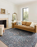 Loloi Rifle Paper Co. Maison Collection MAO-01 Nightingale Black 5'-0" x 7'-6", .19" Pile Height, Area Rug