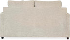 Signature Design by Ashley Soletren Contemporary Chenille Loveseat with 2 Accent Pillows, Off-White