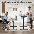 BIZUM 40x24 Inch Electric Standing Desk with Memory Presets, Quiet Motor Height Adjustable Stand Up Desk for Home Office & Gaming, Ergonomic Sit Stand Workstation，Light Rustic Brown