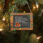 NFL Resin Holiday Christmas Chalkboard Sign Ornament