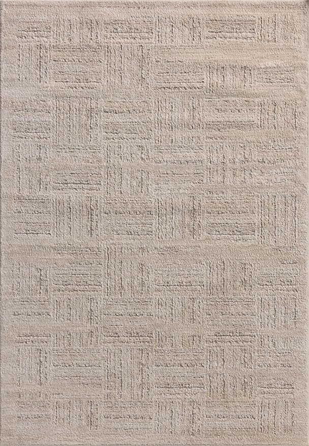Loloi Amber Lewis Monty Collection MOT-01 Ivory/Taupe 2'-7" x 8'-0", .50" Pile Height, Runner Rug