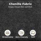 Modular Sectional Sofa, 107.5" L-Shaped Boneless Couch with Deep Seat, Modern Minimalist Upholstered Cloud Sectional Couch for Living Room Bedroom, No Assembly Required, Black Chenille