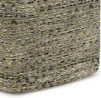 SIMPLIHOME Janelle Boho Square Woven Outdoor/ Indoor Pouf in Multi Color Recycled PET Polyester for the Living Room, Bedroom and Kids Room