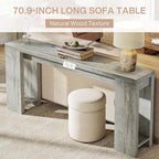 Tribesigns 70.9-Inch Long Console Table, Farmhouse Wooden Entryway Sofa Table Behind Couch, Narrow Entry Console for Living Room, Hallway, Entrance, Foyer