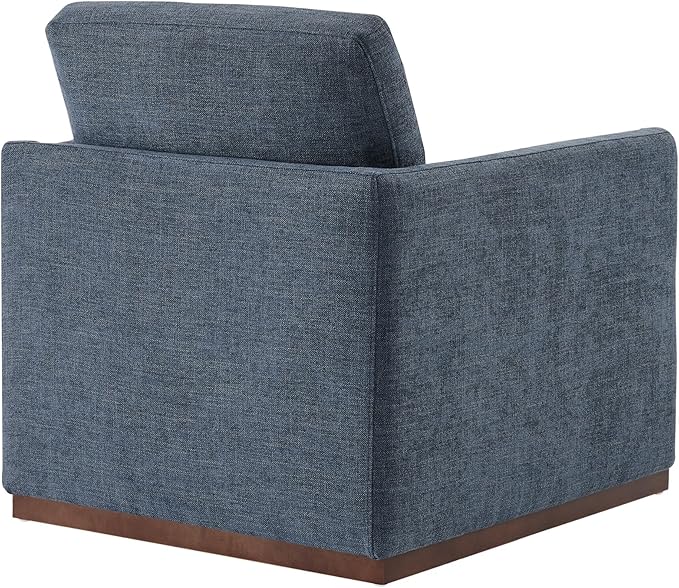 CHITA Swivel Accent Chair, FSC Certified Mid Century Modern Arm Chair for Living Room and Bedroom, Fully Assembled, Blue