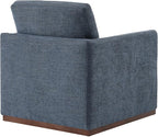 CHITA Swivel Accent Chair, FSC Certified Mid Century Modern Arm Chair for Living Room and Bedroom, Fully Assembled, Blue