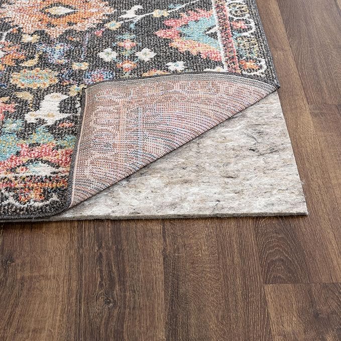 Mohawk Home 3' x 12' Non Slip Rug Pad Gripper 1/2 Thick Dual Surface Felt + Rubber Gripper - Safe for All Floors
