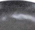 Creative Co-Op Stoneware Bowl with Handle and Base, Black Reactive Glaze